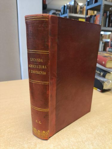 Portada del libro de ELEMENTOS DE AGRICULTURA Y ZOOTECNIA - HIJOS DE RODRIGUEZ 1875 - AUGUSTO LECANDA CHAVES