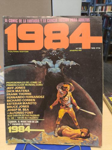 Portada del libro de 1984. EL COMIC DE LA FANTASÍA Y CIENCIA FICCIÓN. Nº 36. TOUTAIN