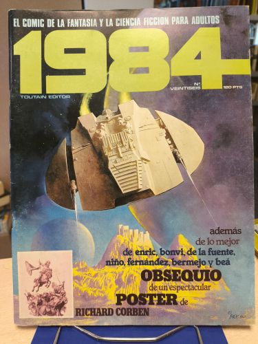 Portada del libro de 1984. EL COMIC DE LA FANTASÍA Y CIENCIA FICCIÓN. Nº 26. TOUTAIN