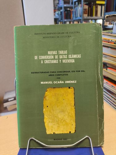 Portada del libro de Nuevas tablas de conversión de datas islámicas a cristianas y viceversa  -Manuel Ocaña Jiménez