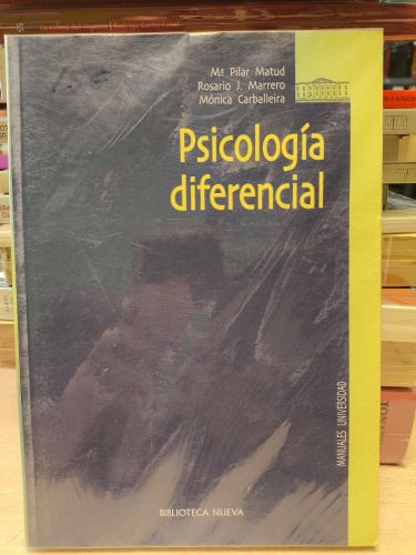 Portada del libro de PSICOLOGÍA DIFERENCIAL
