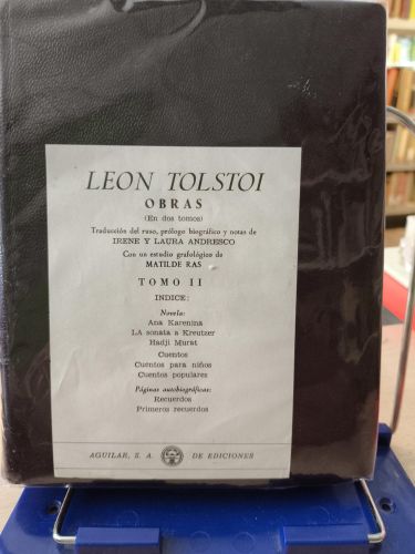 LEON TOLSTOI OBRAS TOMO II - AGUILAR 