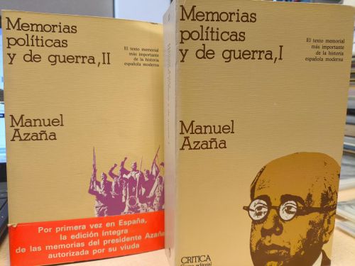 MANUEL AZAÑA - MEMORIAS POLITICAS Y DE GUERRA. 2 TOMOS