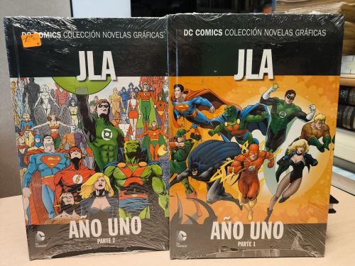 JLA AÑO UNO (2 TOMOS) - DC COMICS NOVELAS GRAFICAS Nº 10 Y 11 / ECC SALVAT - NUEVO PRECINTADO