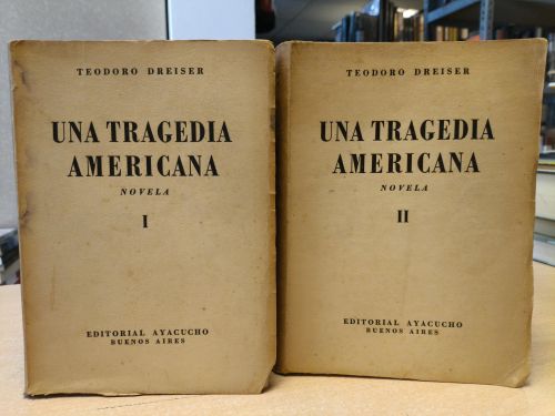 Portada del libro de UNA TRAGEDIA AMERICANA (2 TOMOS)- TEODORO DREISER - AYACUCHO 1945