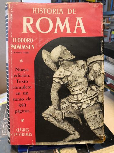 Portada del libro de HISTORIA DE ROMA - MOMMSEN - COMPLETA EN 1 TOMO - ED. JOAQUIN GIL 1960