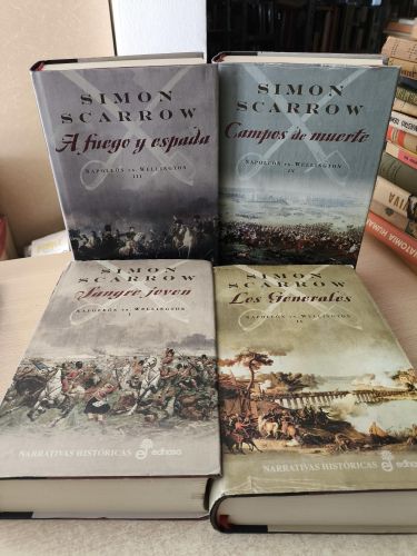 Portada del libro de SIMON SCARROW - NAPOLEON VS. WELLINGTON COMPLETO 4 TOMOS - TAPA DURA
