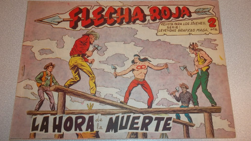 Portada del libro de FLECHA ROJA Nº 19- LA HORA DE LA MUERTE - ORIGINAL MAGA 1962