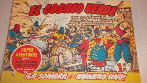 Portada del libro de EL COSACO VERDE ORIGINAL BRUGUERA 1961 Nº 67 ¡LA SOMBRA DEL NUMERO UNO!
