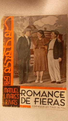 Portada del libro de ROMANCE DE FIERAS, COLECCIÓN DE TEATRO LA FARSA Nº 292