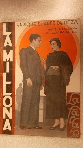 Portada del libro de LA MILLONA, COLECCIÓN DE TEATRO LA FARSA Nº 409