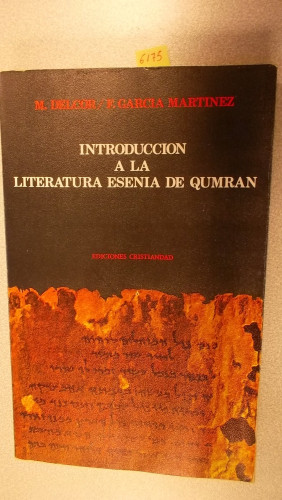 Portada del libro de INTRODUCCION A LA LITERATURA ESENIA DE QUMRAN