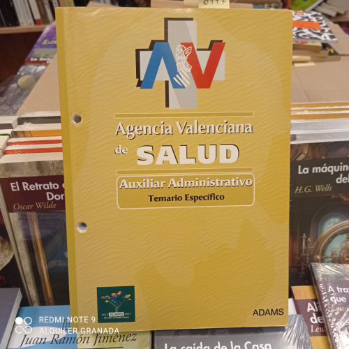 Portada del libro de AGENCIA VALENCIANA DE SALUD AUXILIAR ADMINISTRATIVO TEMARIO ESPECIFICO