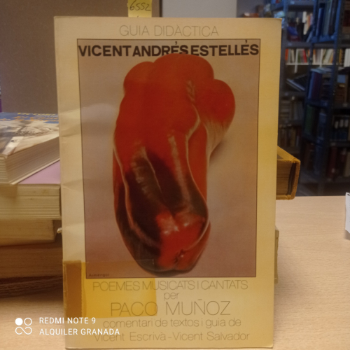Portada del libro de Guía didáctica sobre textos de Vicent Andrés Estellés. Poemes musicats i cantats per Paco Muñoz