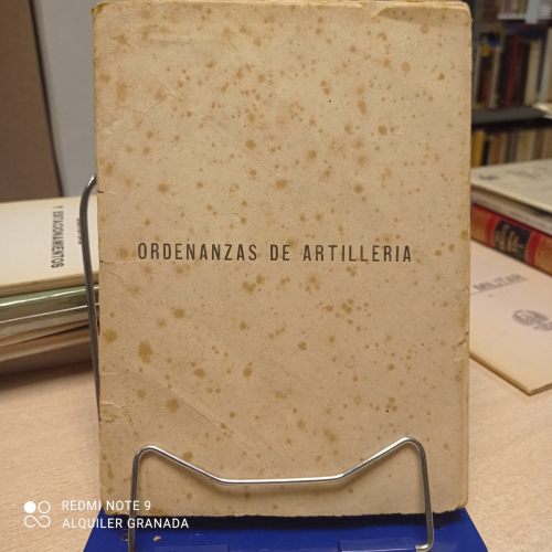 Portada del libro de ORDENANZAS DE ARTILLERIA - 1920