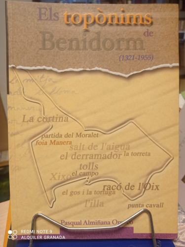 Portada del libro de ELS TOPONIMS DE BENIDORM 1321- 1955