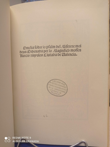 Portada del libro de OMELIA SOBRE LO PSALM 