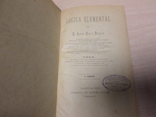 Portada del libro de LÓGICA ELEMENTAL.