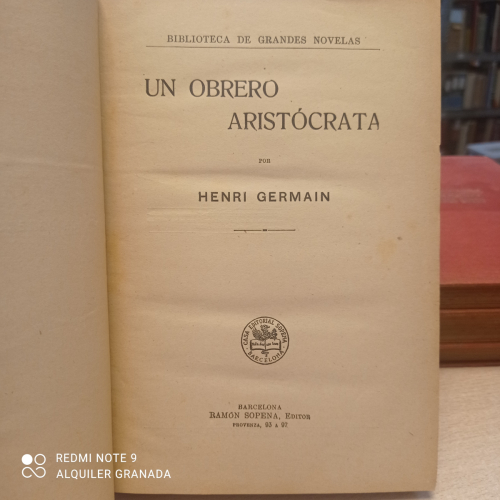 Portada del libro de Un Obrero Aristócrata