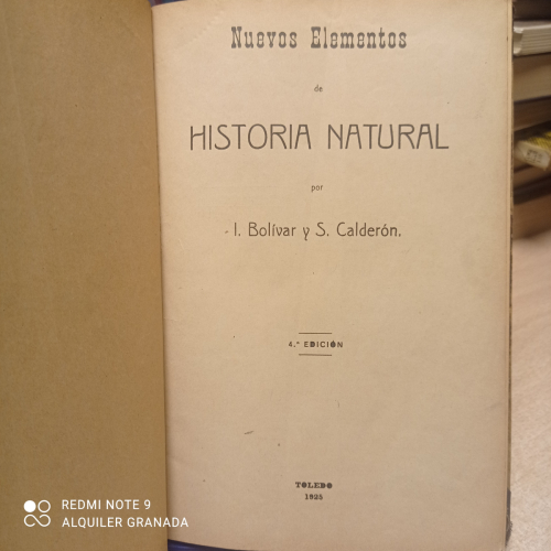 Portada del libro de NUEVOS ELEMENTOS DE HISTORIA NATURAL. GEOLOGIA