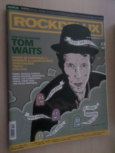 Portada del libro de Revista ROCKDELUX nº 264 - Julio/Agosto 2008 -Tom Waits.  Diego Amador. Morente y Lagartija Nick