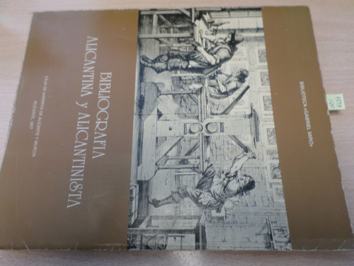 Portada del libro de BIBLIOGRAFIA ALICANTINA Y ALICANTINISTA