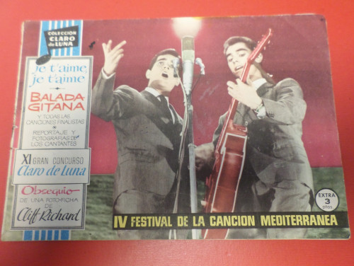 Portada del libro de CLARO DE LUNA -  IV FESTIVAL DE LA CANCION MEDITERRANEA