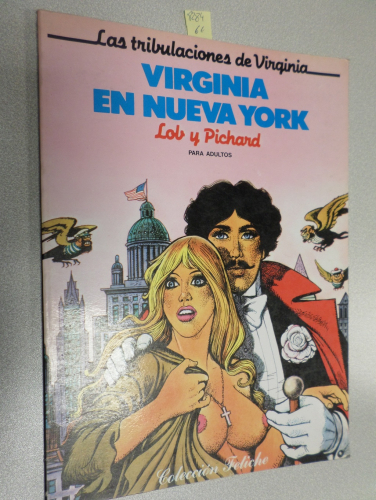 Portada del libro de LAS TRIBULACIONES DE VIRGINIA - VIRGINIA EN NUEVA YORK - LOB Y PICHARD -COL. FETICHE 5. DISTRINOVEL...