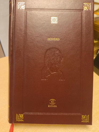 Portada del libro de Homero -  ESPASA EDICIÓN DE LUJO. INDICE: Iliada, Odisea