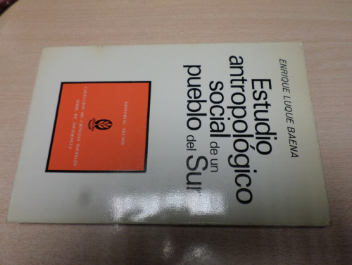 Portada del libro de ESTUDIO ANTROPOLOGICO SOCIAL DE UN PUEBLO DEL SUR