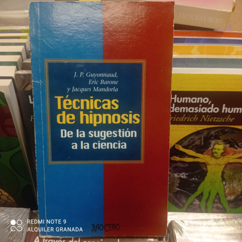 Portada del libro de TECNICAS DE HIPNOSIS DE LA SUGESTION A LA CIENCIA - BIBLIOTECA AÑO CERO