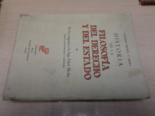 Portada del libro de HISTORIA DE LA FILOSOFIA DEL DERECHO Y DEL ESTADO -TOMO I DE LOS ORIGENES A LA BAJA EDAD MEDIA- MANUALES...