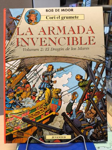 Portada del libro de CORI EL GRUMETE - LA ARMADA INVENCIBLE VOLUMEN 2 EL DRAGÓN DE LOS MARES. JUVENTUD 1991. PRIMERA EDICION