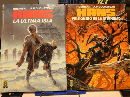 Portada del libro de Hans 1 y 2 completa - La última isla - Prisionero de la eternidad - Rosinski - Ediciones B