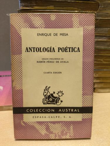 Portada del libro de ENRIQUE DE MESA - ANTOLOGIA POETICA - Austral 223