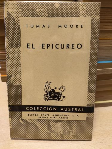 Portada del libro de TOMAS MOORE - EL EPICUREO -  Austral 1015