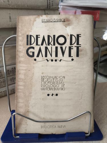 Portada del libro de IDEARIO DE GANIVET - JOSÉ GARCÍA MERCADAL -BIBLIOTECA NUEVA 1936