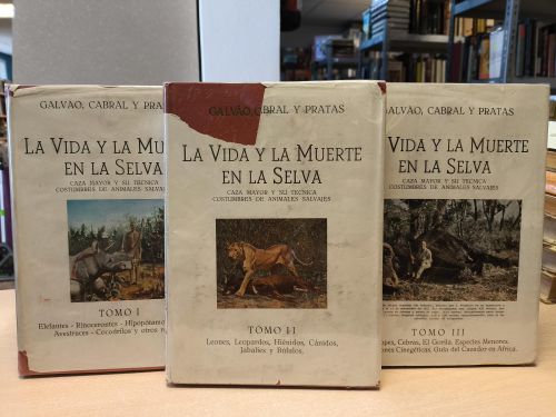 Portada del libro de La vida y la muerte en la selva: La caza mayor y su técnica. Costumbres de animales salvajes