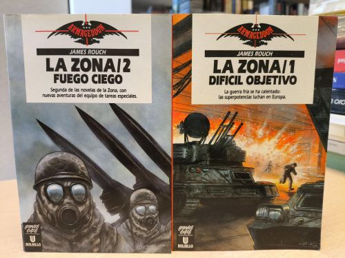 Portada del libro de LA ZONA COMPLETO 1 y 2- DIFICIL OBJETIVO / FUEGO CIEGO - Armageddon 3 y 4 - ULTRAMAR