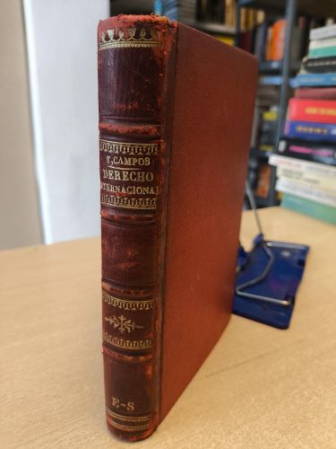 Portada del libro de ELEMENTOS DE DERECHO INTERNACIONAL PUBLICO - MANUEL TORRES CAMPOS - MADRID 1890
