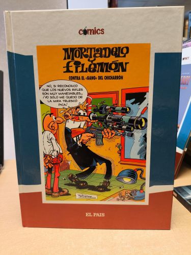 Portada del libro de Mortadelo y Filemón, El clan del chicharrón