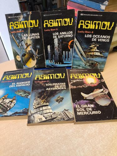 Portada del libro de LUCKY STARR ( 6 vol. ) , SERIE COMPLETA - ASIMOV -BRUGUERA