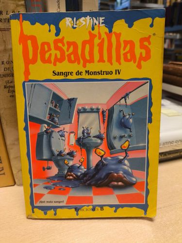 Portada del libro de PESADILLAS - NUMERO 60 - SANGRE DE MONSTRUO IV - R.L. STINE - EDICIONES B - R.L.STINE