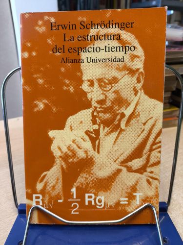 Portada del libro de ERWIN SCHRODINGER - LA ESTRUCTURA DEL ESPACIO-TIEMPO - ALIANZA 1993