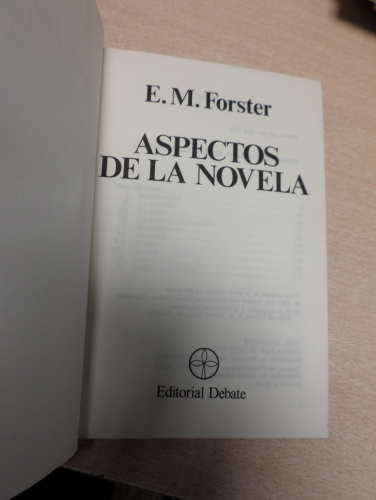 Portada del libro de ASPECTOS DE LA NOVELA - E. M. FORSTER - ED. DEBATE. 1983 PRIMERA EDICION