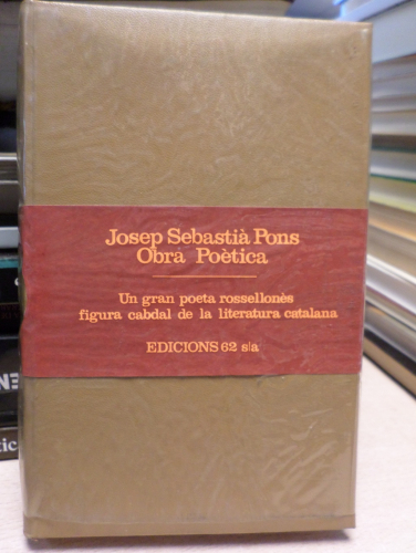 Portada del libro de JOSEP SEBASTIA PONS - OBRA POÈTICA - EDICIONS 62 1ª EDICION 1976