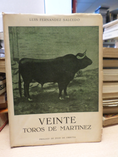 Portada del libro de VEINTE TOROS DE MARTÍNEZ (Memorias de un ganadero... que no llegó a serlo) - LUIS FERNANDEZ SALCEDO...