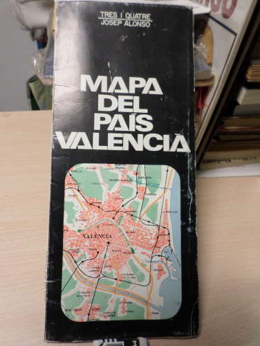 Portada del libro de MAPA DEL PAIS VALENCIA - JOSEP ALONSO - TRES I QUATRE 1979