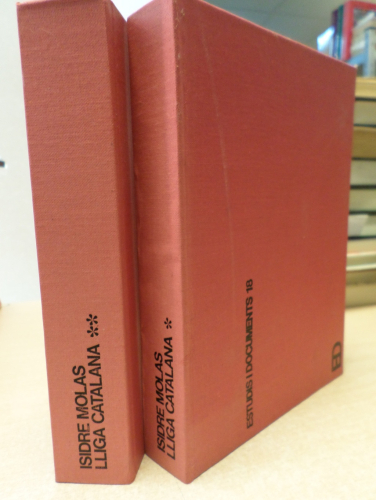Portada del libro de LLIGA CATALANA 2 VOLUMS - ISIDRE MOLAS - EDIC 62.1ª EDICIO ABRIL 1972 - CATALÁ