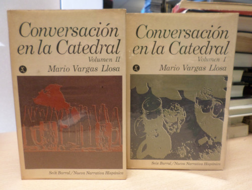 Portada del libro de MARIO VARGAS LLOSA - CONVERSACIONES EN LA CATEDRAL (2 VOL)- SEIX BARRAL 1970.